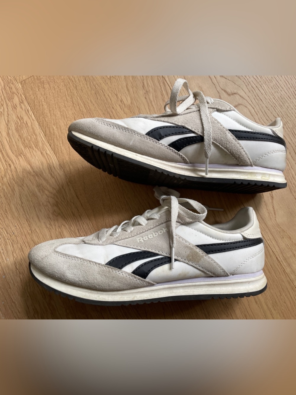 Reebok World 70 Classic Low-Profile Sneakers in White and Black